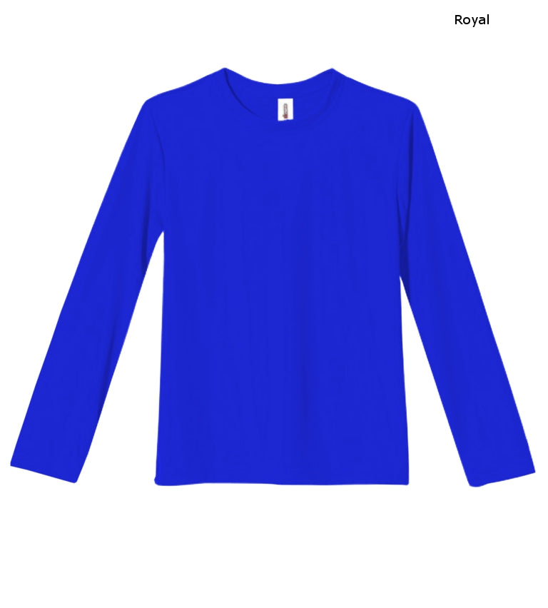 Expert Brand Wholesale Youth Kids Oxymesh Long Sleeve Tec Tee Royal Blue